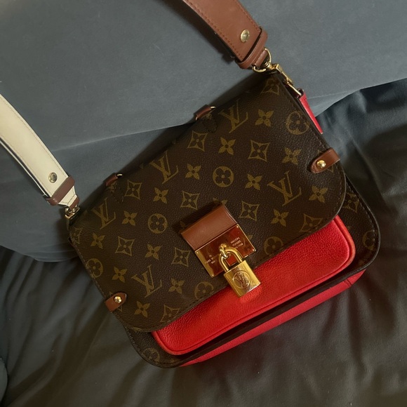 Louis Vuitton Brown and Red Crossbody Bag - Picture 1 of 13